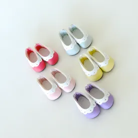 Slip on Shoes with Eyelet Scallops