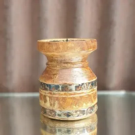 Spice Box Handmade Vintage Style Indian Candle Holder Small Wall Decor 10x10x12cm Handcarved in Solid Hard Wood Decorative Candle Holdr Bedoom | Home Decor | Living Room | CH080065 4x4x5inch
