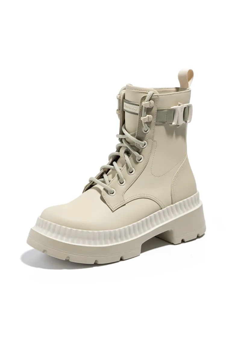 Suburban - Women's Chunky Lace up Combat Martin Boots