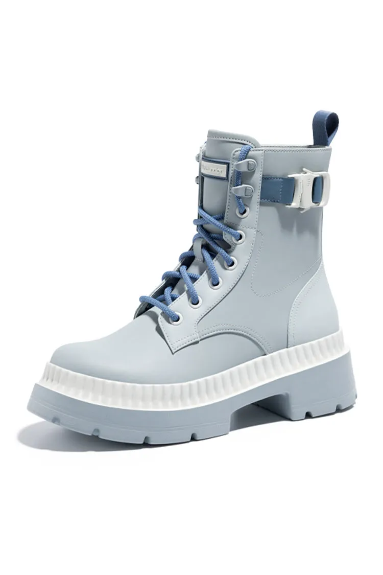 Suburban - Women's Chunky Lace up Combat Martin Boots