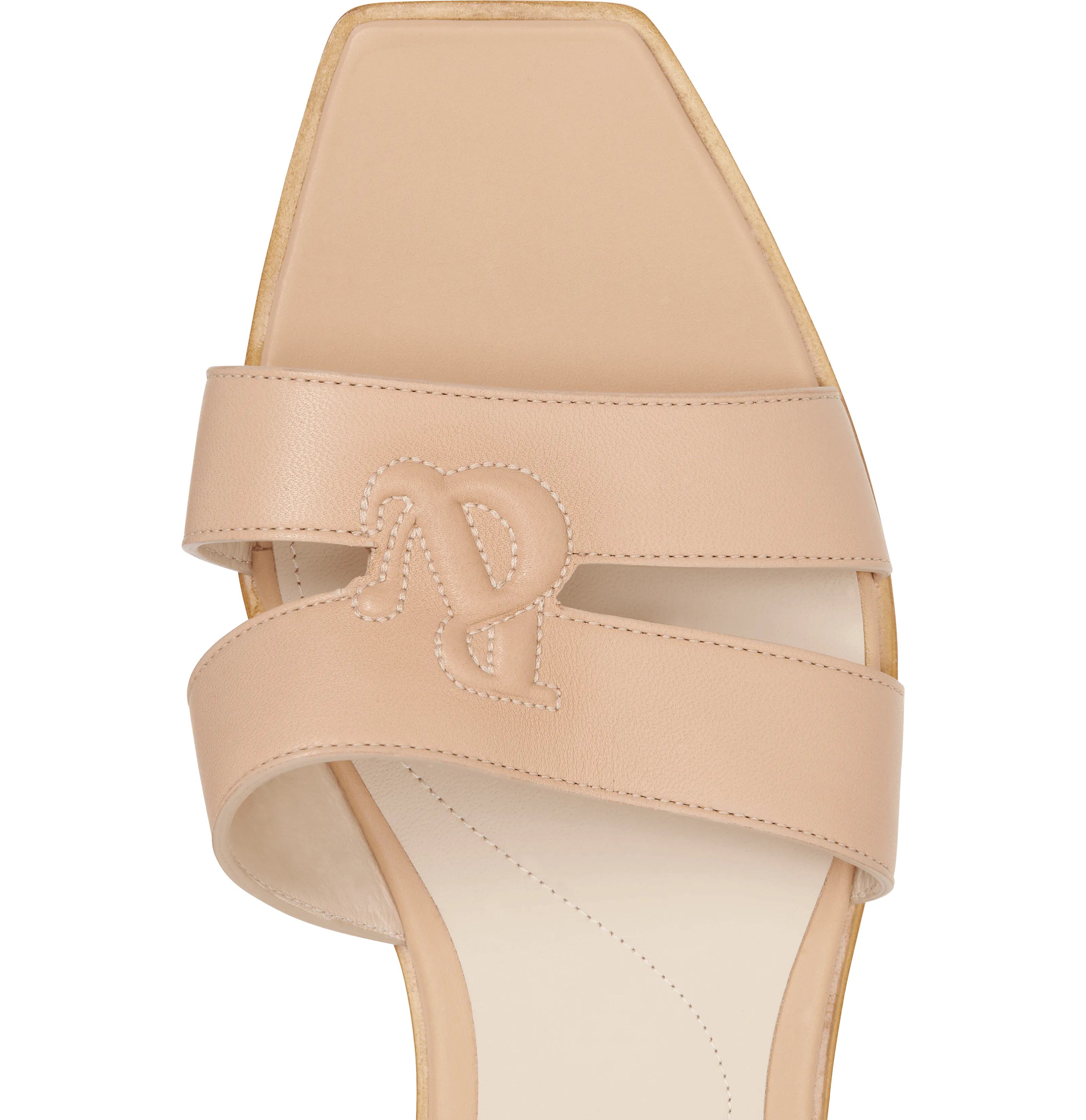 Tan Nappa Strap Slides