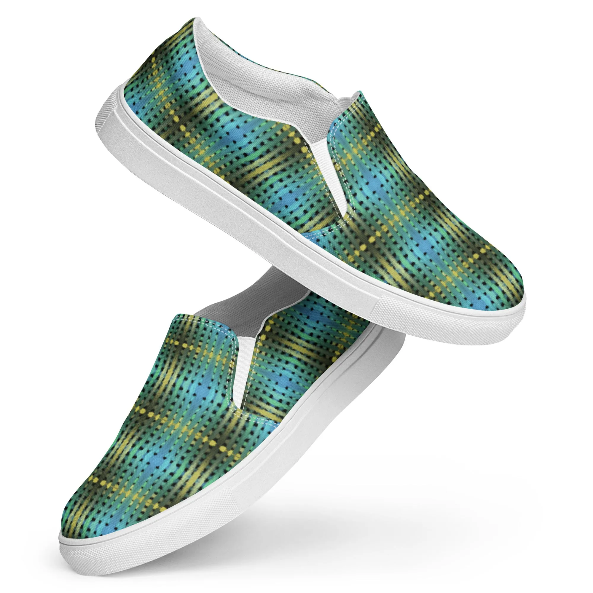 Tuna Tartan Mens slip-on canvas shoes