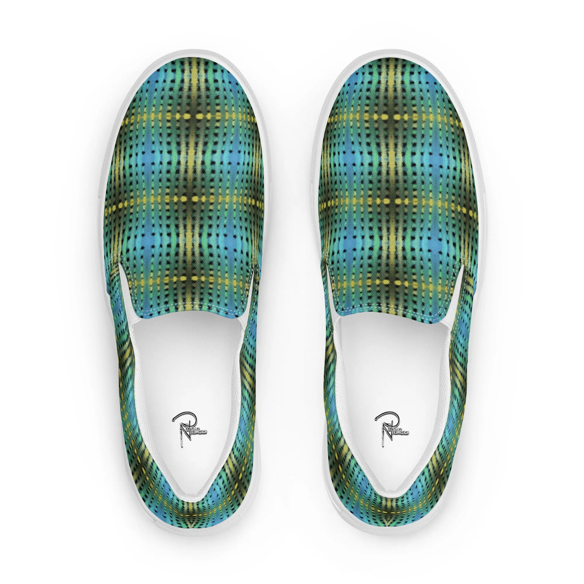 Tuna Tartan Mens slip-on canvas shoes