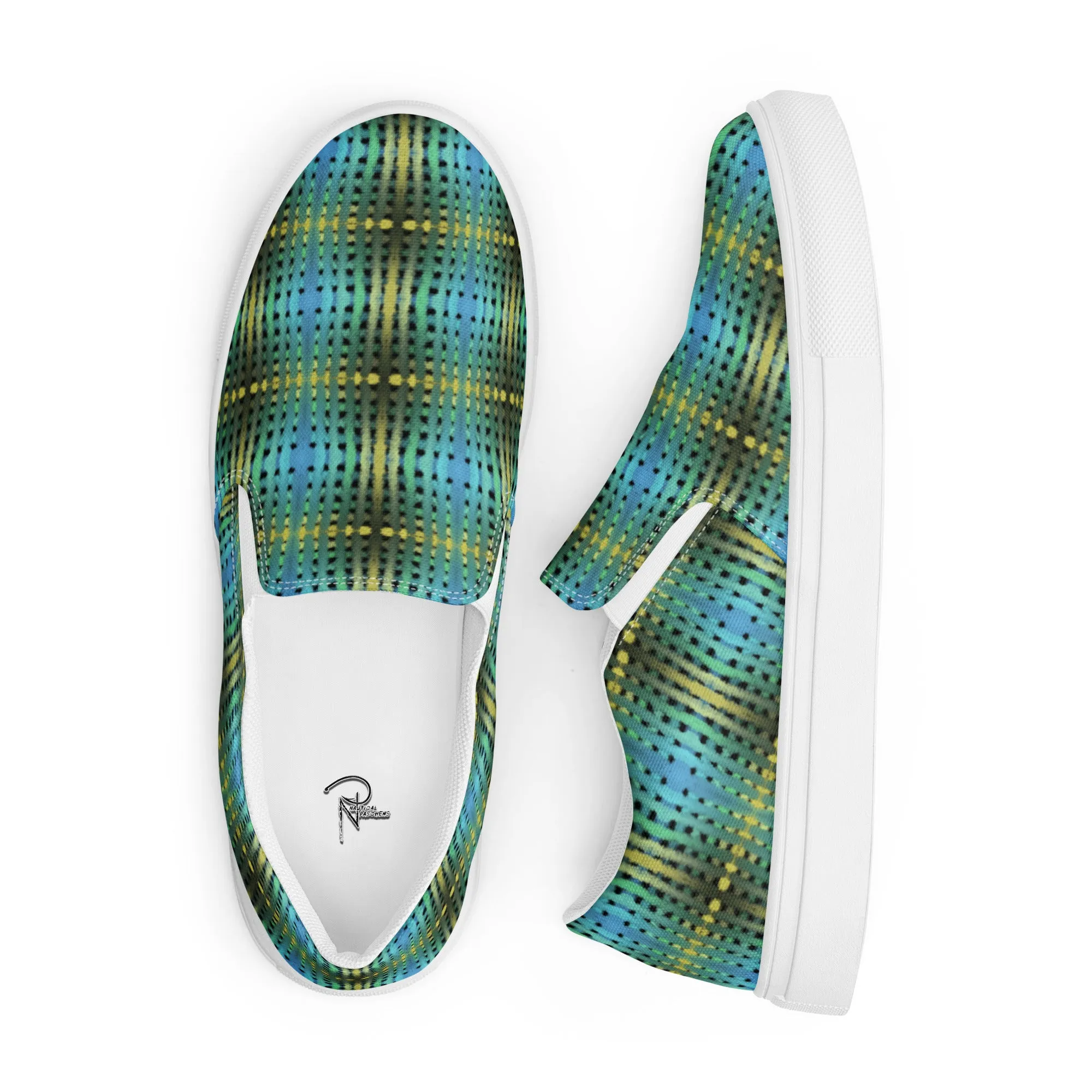 Tuna Tartan Mens slip-on canvas shoes