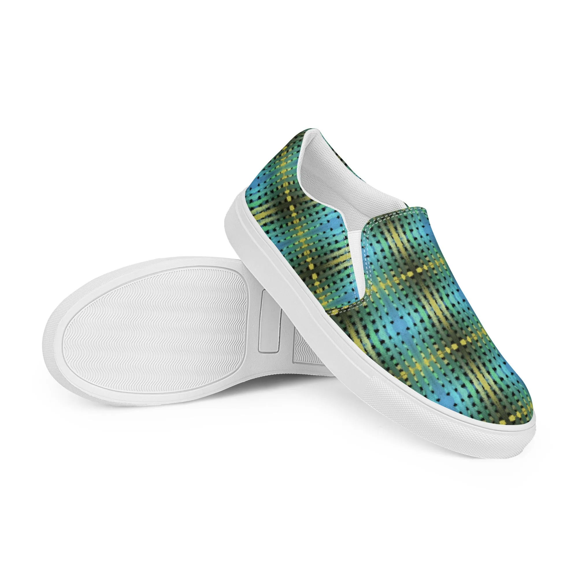 Tuna Tartan Womens slip-on canvas shoes