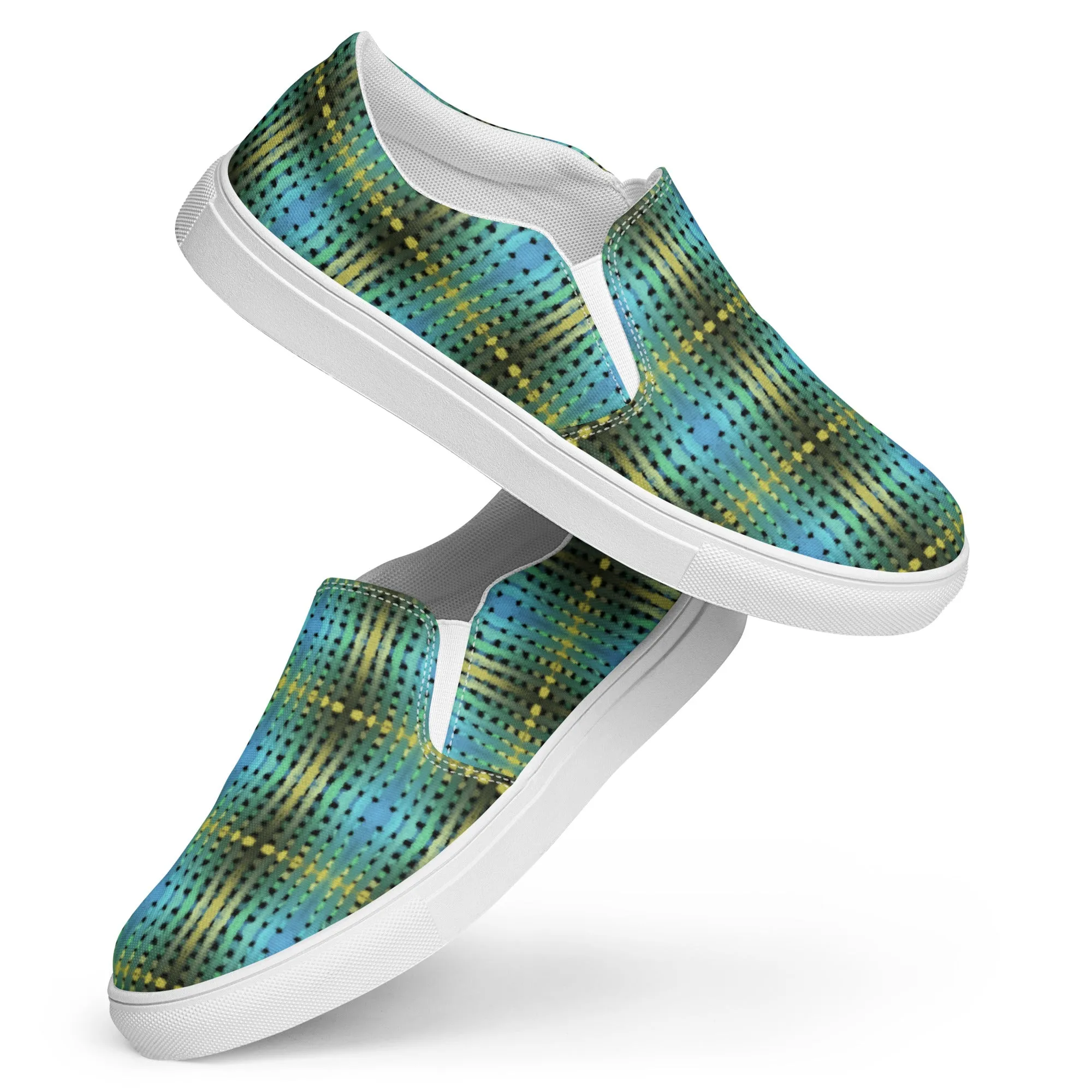 Tuna Tartan Womens slip-on canvas shoes