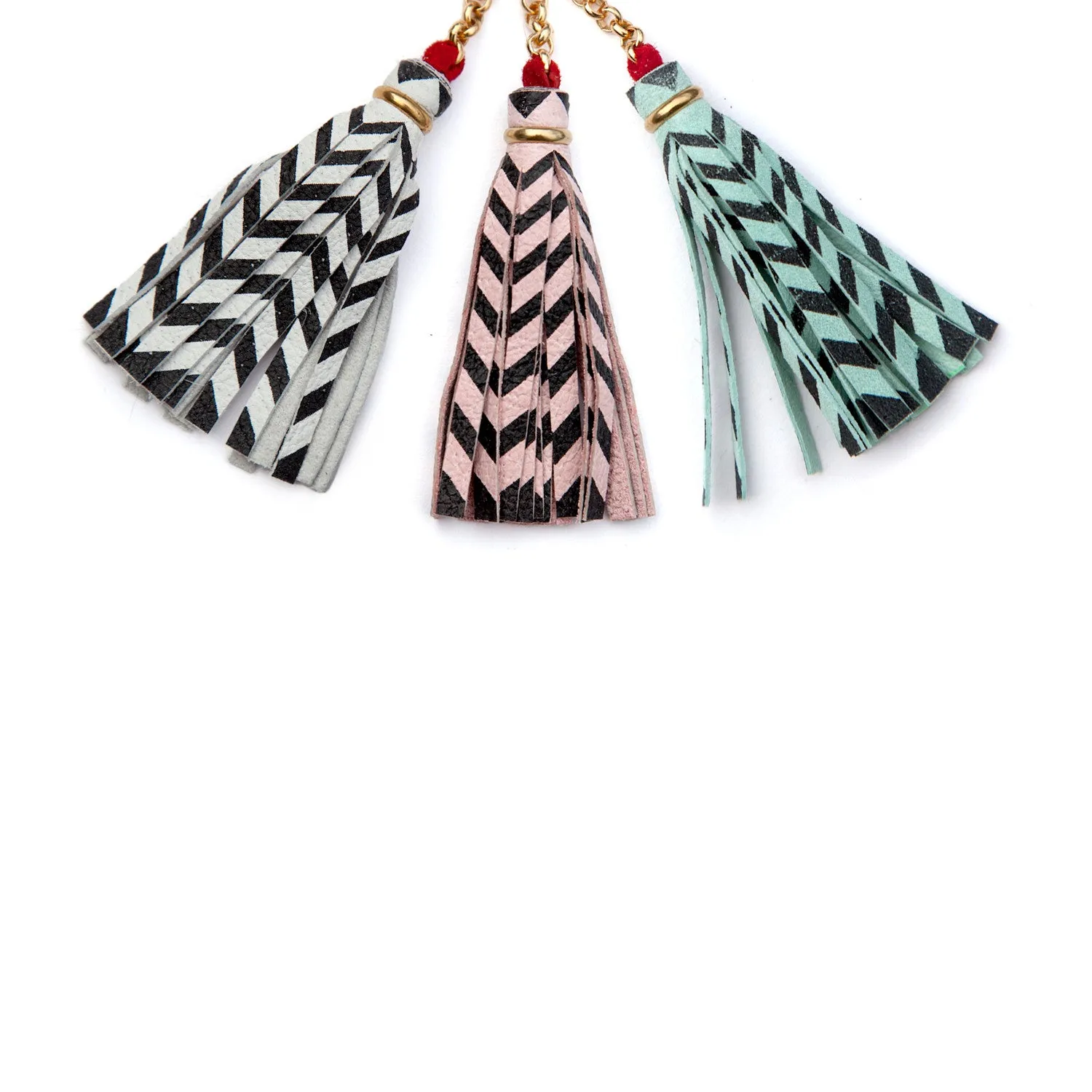 TWIN TASSEL TIE . necklace