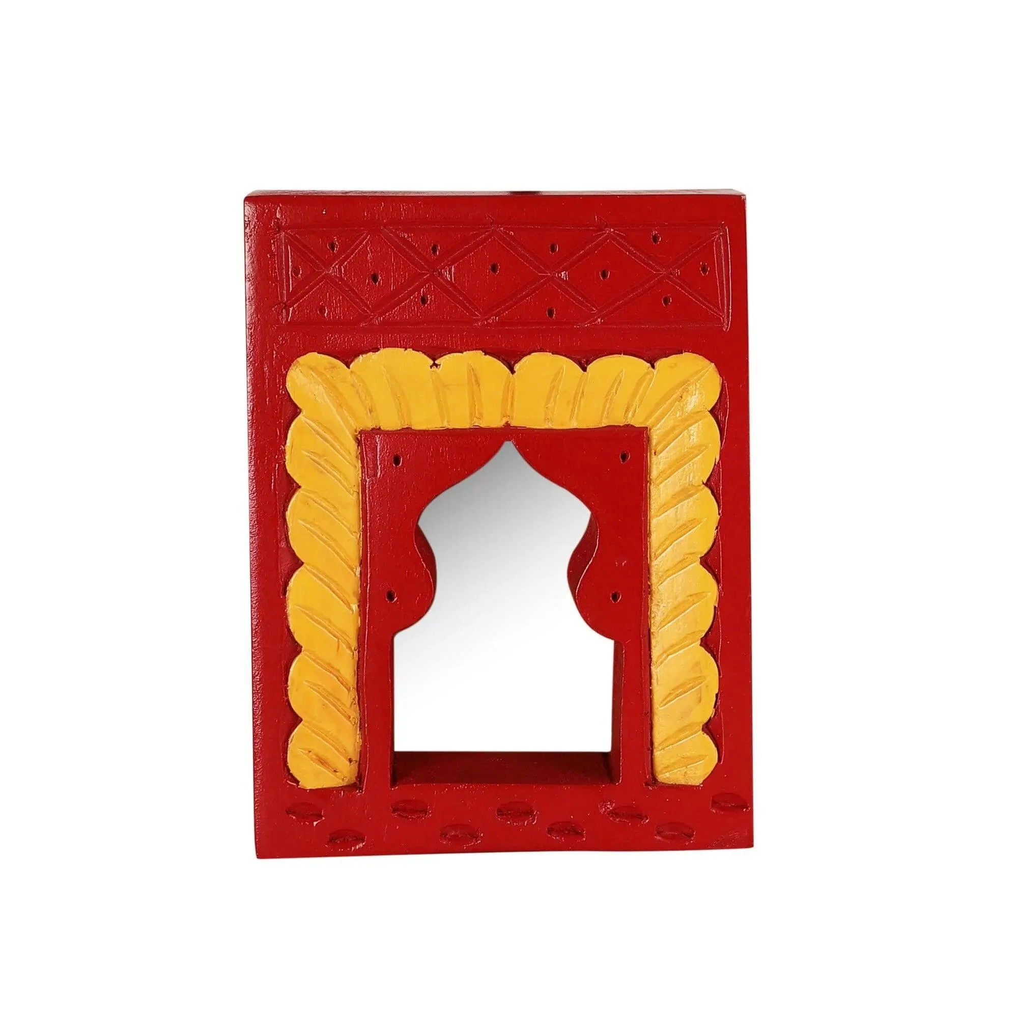 Vintage Small Jharoka Mirror 8.5x6.5 Inches