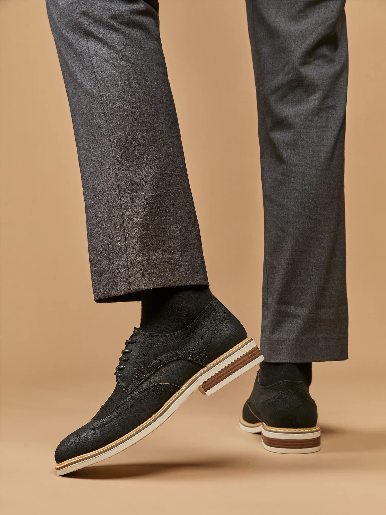 Wingtip Sude Schoenen - Heren - Tijdloze Klasse en Luxe