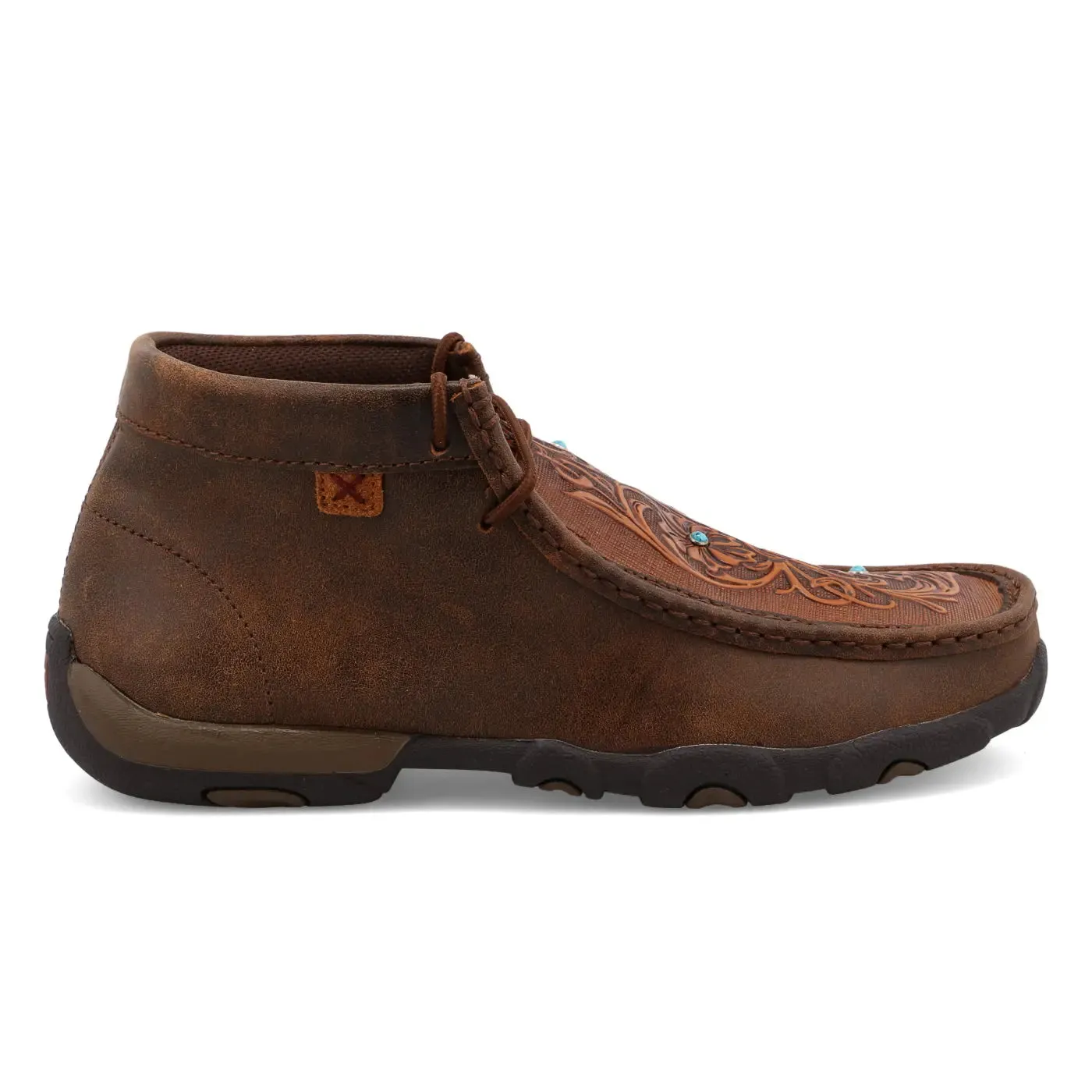 Women’s Twisted X Chukka Driving Moc (Tooled) – Classic Comfort & Timeless Style